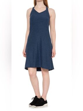 Kyodan Outdoor Blue Heathered Strappy Back Jersey Dress Size L